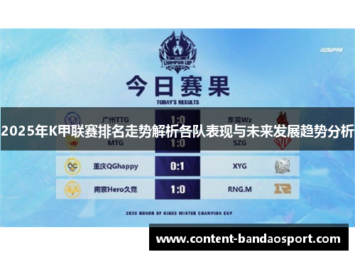 2025年K甲联赛排名走势解析各队表现与未来发展趋势分析