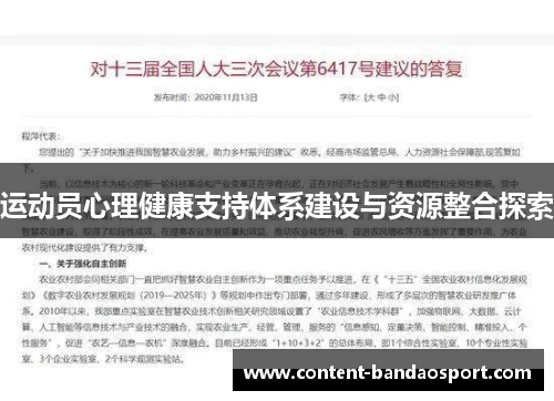 运动员心理健康支持体系建设与资源整合探索